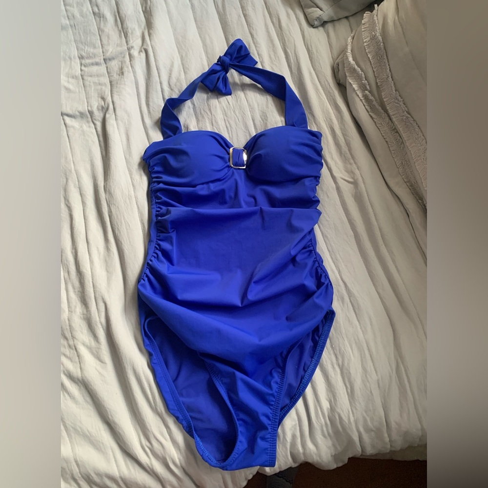ASSETS by Sarah Blakely (SPANX) blue swimsuit